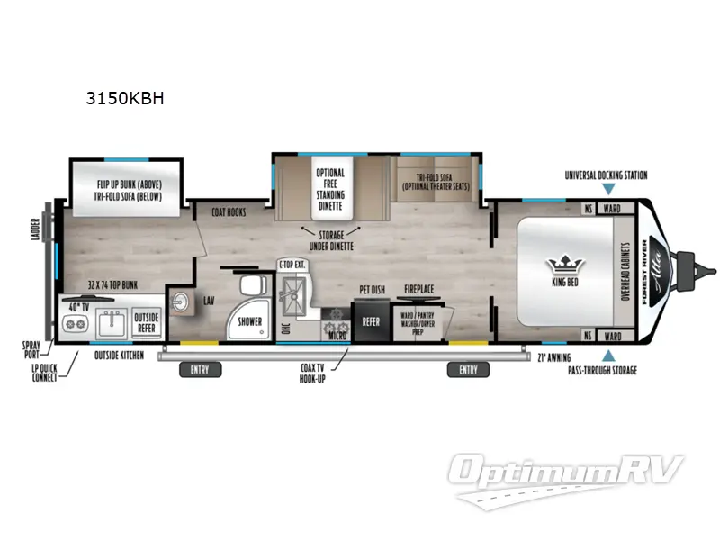2026 East To West Alta 3150KBH Floorplan Photo