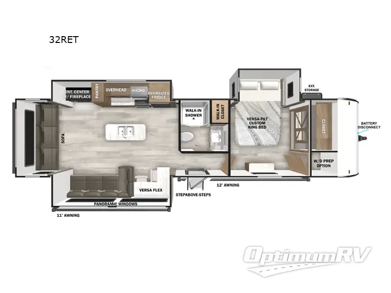 2025 Forest River Wildwood 32RET Floorplan Photo