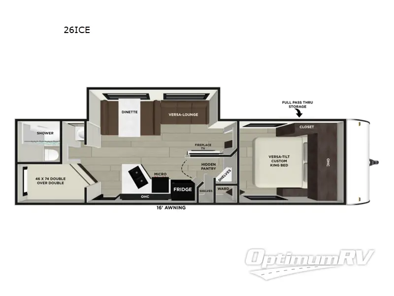 2026 Forest River Wildwood X-Lite 26ICE Floorplan Photo