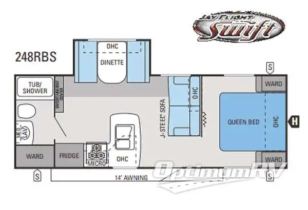 2014 Jayco Jay Flight Swift 248RBS RV Floorplan Photo