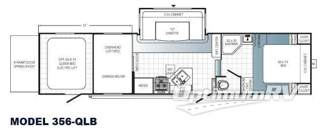 2013 Palomino Puma Unleashed 356-QLB RV Floorplan Photo