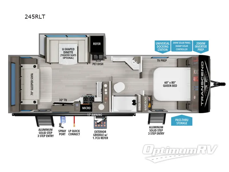 2026 Grand Design Transcend 245RLT Floorplan Photo