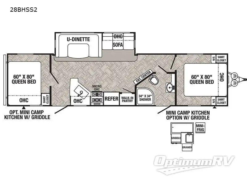 2022 Palomino Puma 28BHSS2 RV Floorplan Photo