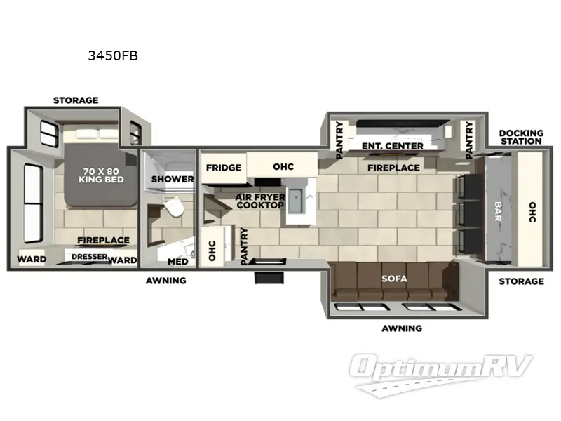 2026 Prime Time LaCrosse 3450FB Floorplan Photo