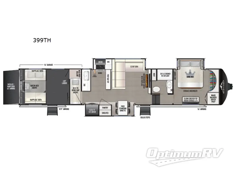 2027 East To West Takoda 399TH RV Floorplan Photo