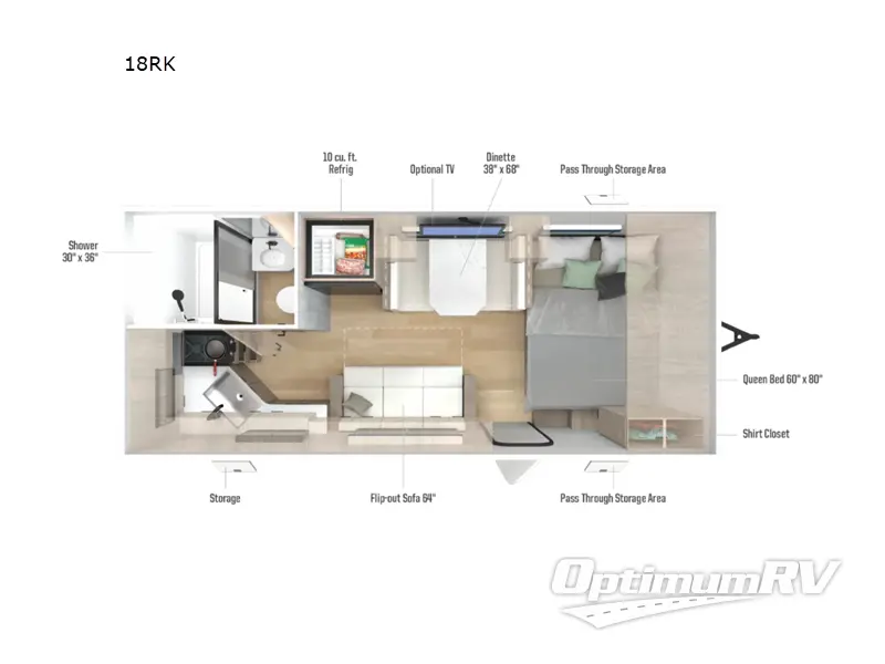 2027 Winnebago Access 18RK RV Floorplan Photo