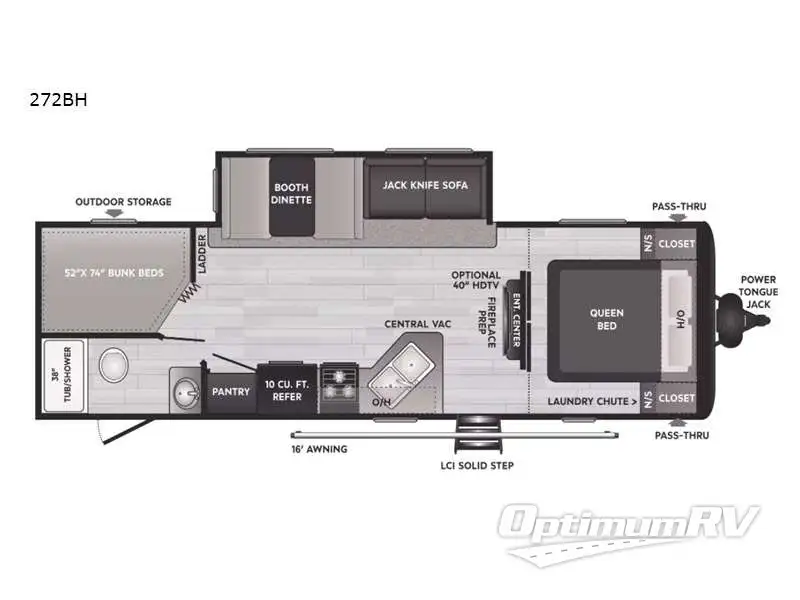 2022 Keystone Hideout 272BH Floorplan Photo