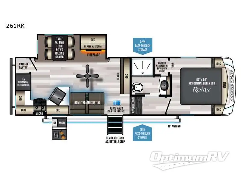 2022 Forest River Cherokee Arctic Wolf 261RK Floorplan Photo