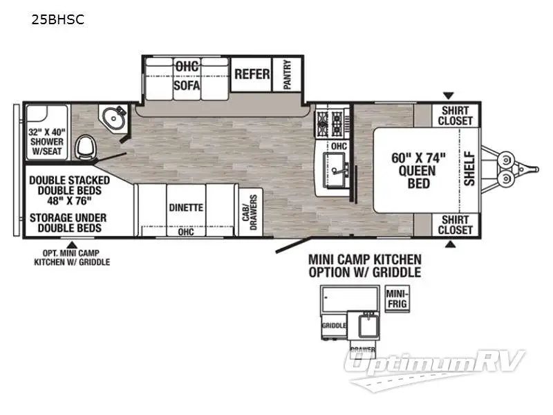 2022 Palomino Puma 25BHSC RV Floorplan Photo