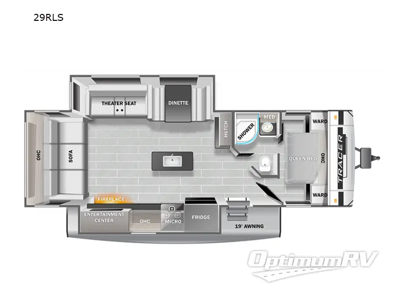 2023 Prime Time Tracer 29RLS Floorplan Photo