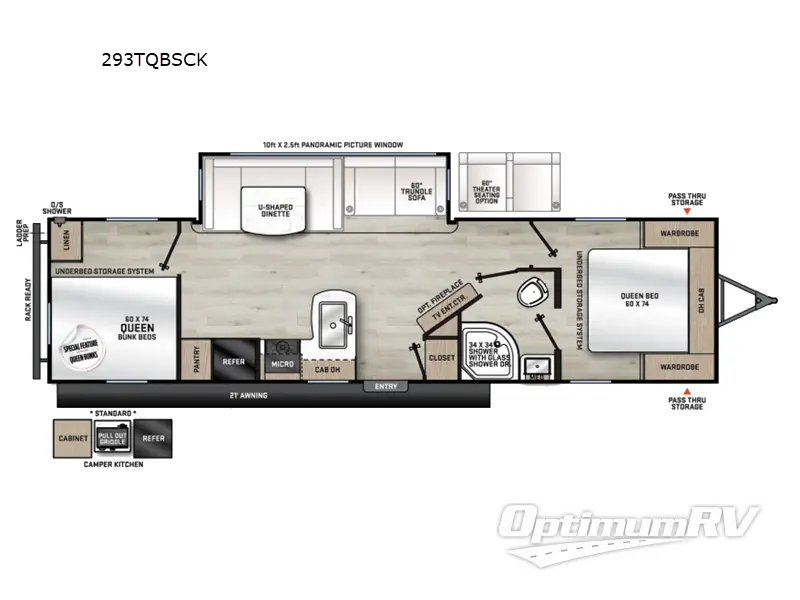 2027 Coachmen Catalina Legacy Edition 293TQBSCK RV Floorplan Photo