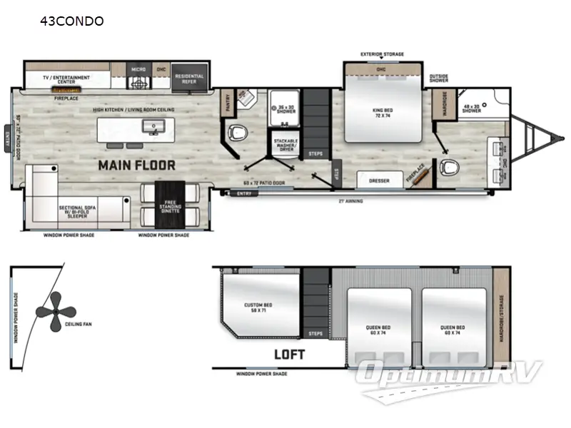 2027 Coachmen Catalina Destination Series 43CONDO RV Floorplan Photo