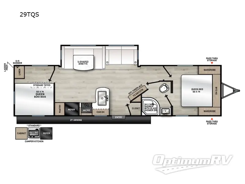 2024 Forest River Aurora 29TQS Floorplan Photo
