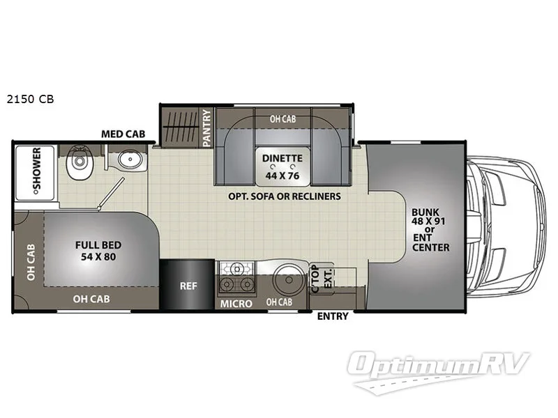 2018 Coachmen Prism 2150 CB RV Floorplan Photo