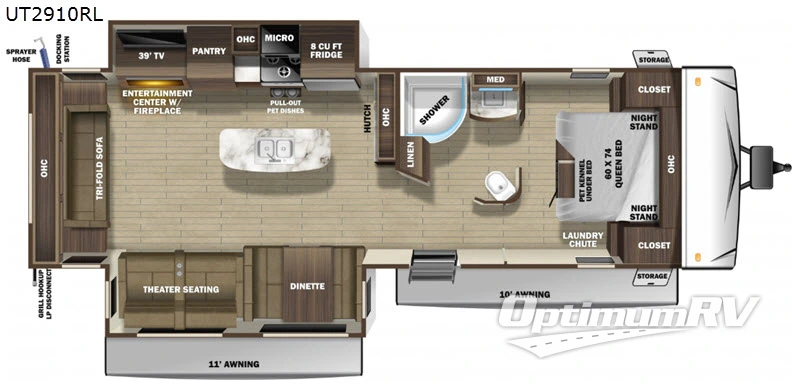 2020 Highland Ridge Open Range Ultra Lite UT2910RL RV Floorplan Photo