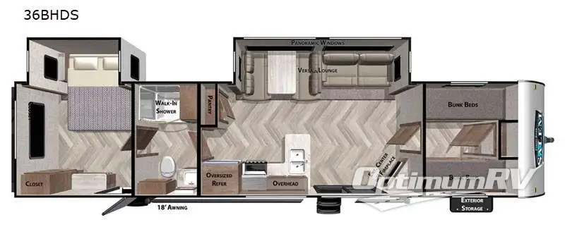 2021 Forest River Salem 36BHDS Floorplan Photo
