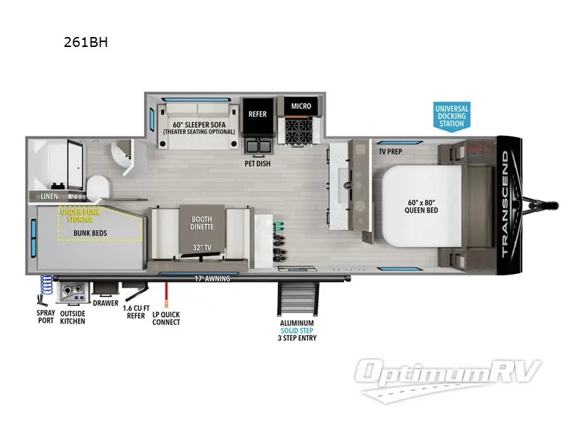 2024 Grand Design Transcend Xplor 261BH Floorplan Photo