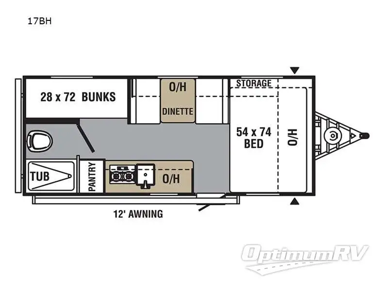 2022 Viking VIKING 17BH RV Floorplan Photo
