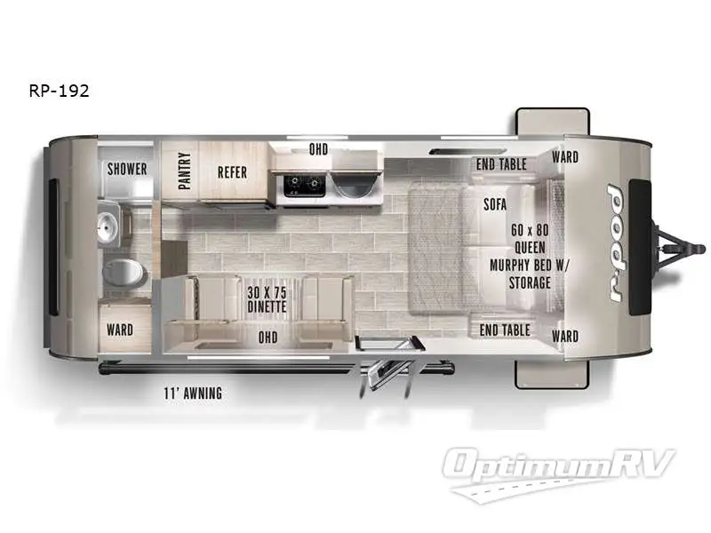 2023 Forest River R Pod RP-192 Floorplan Photo