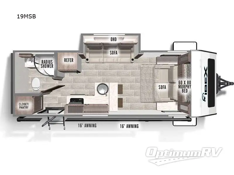2024 Forest River IBEX 19MSB Floorplan Photo