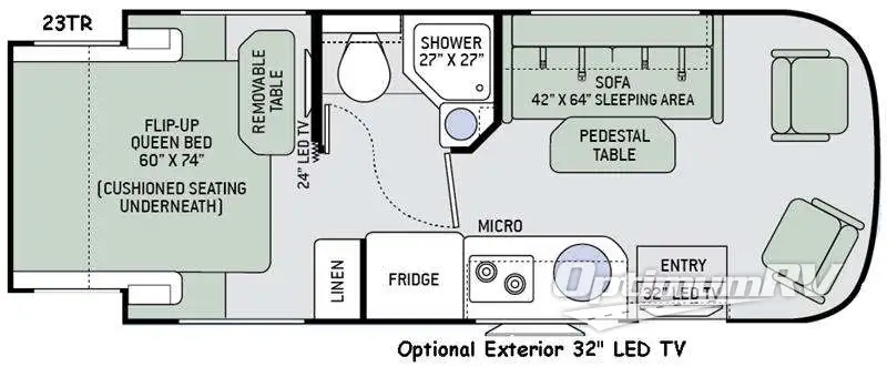 2016 Thor Compass 23TR Floorplan Photo