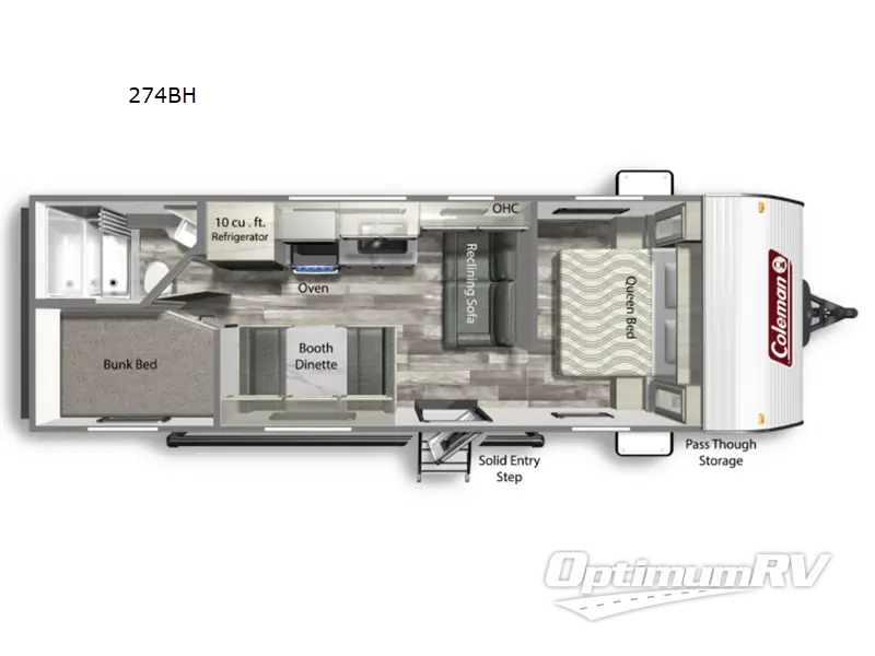 2023 Dutchmen Coleman Lantern LT Series 274BH RV Floorplan Photo