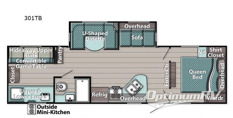 2020 Gulf Stream Trailmaster 301TB Floorplan Photo