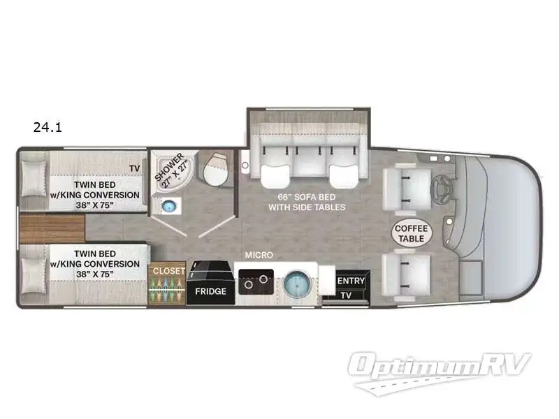 2026 Thor Vegas 24.1 RV Floorplan Photo