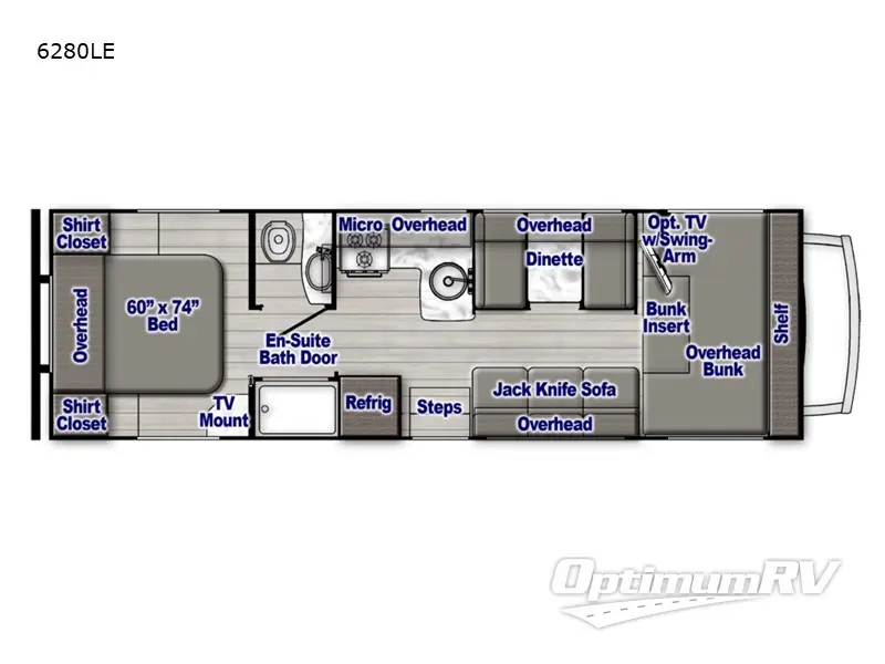 2023 Gulf Stream Conquest Class C 6280LE Floorplan Photo