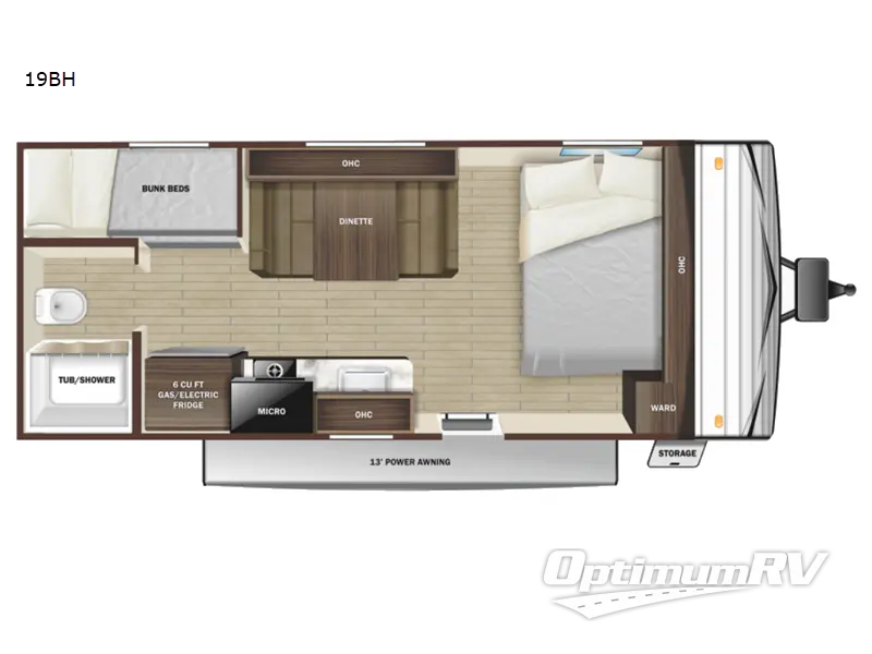 2022 Olympia Olympia Sport 19BH RV Floorplan Photo