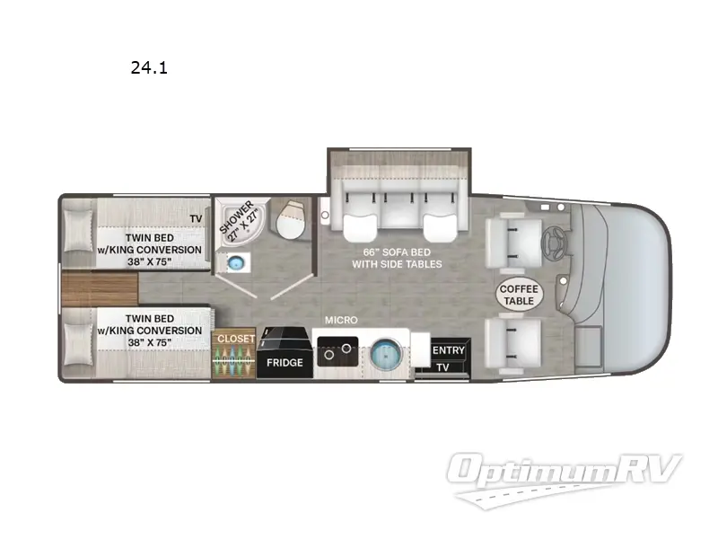 2026 Thor Axis 24.1 RV Floorplan Photo