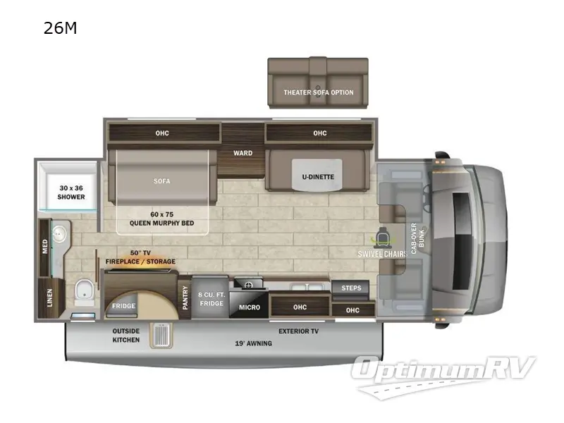 2022 Entegra Odyssey 26M Floorplan Photo