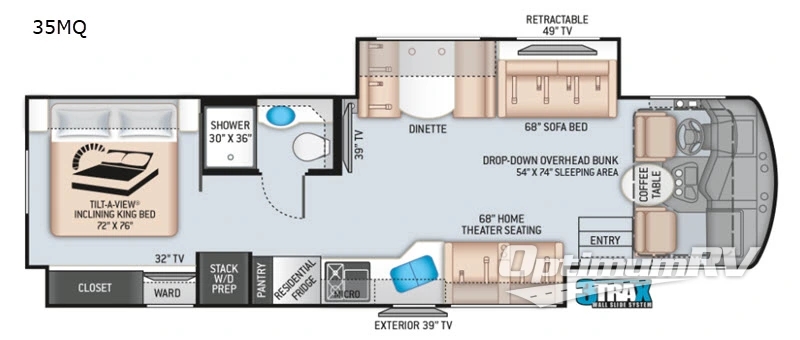2021 Thor Challenger 35MQ RV Floorplan Photo