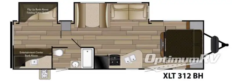 2016 Heartland Sundance XLT 312 BH Floorplan Photo