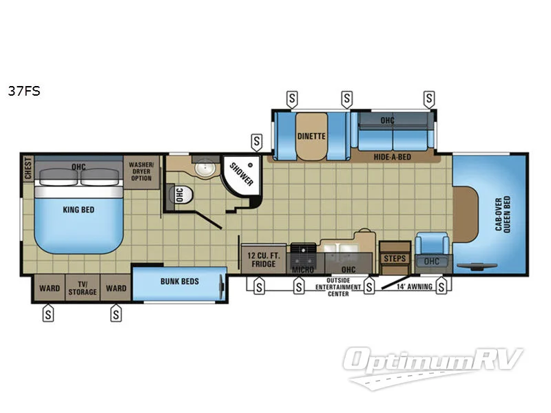2017 Jayco Seneca 37FS RV Floorplan Photo