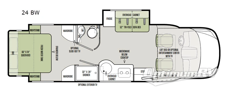 2019 Tiffin Wayfarer 24BW RV Floorplan Photo
