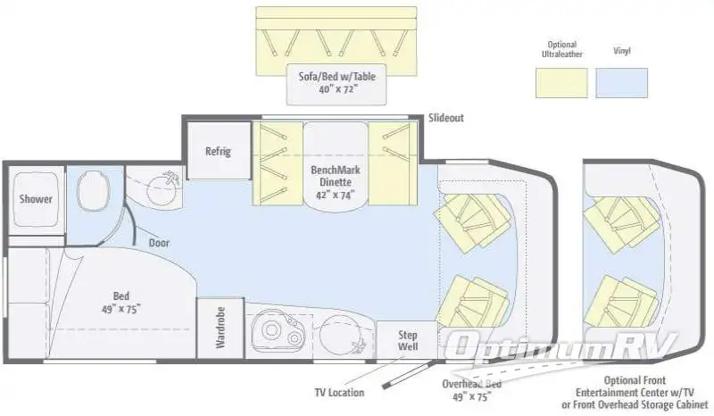 2012 Winnebago View 24J Floorplan Photo