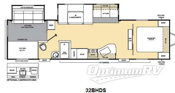 2013 Coachmen Catalina Deluxe Edition 32BHDS RV Floorplan Photo