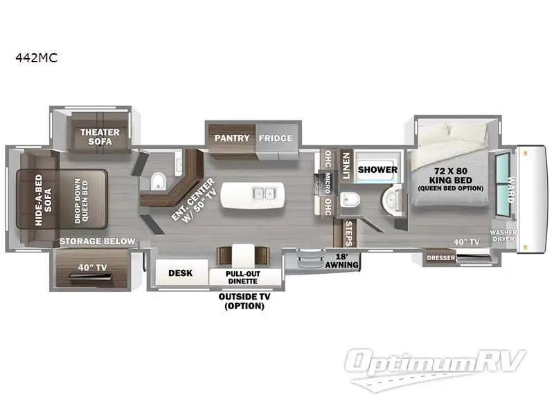 2023 Forest River RiverStone 442MC RV Floorplan Photo