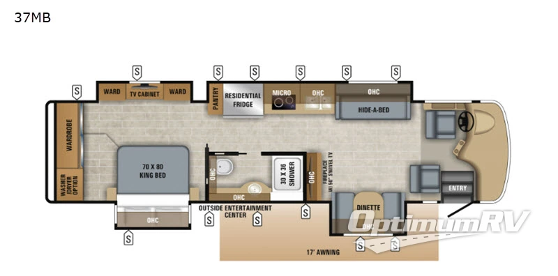 2019 Jayco Embark 37MB RV Floorplan Photo
