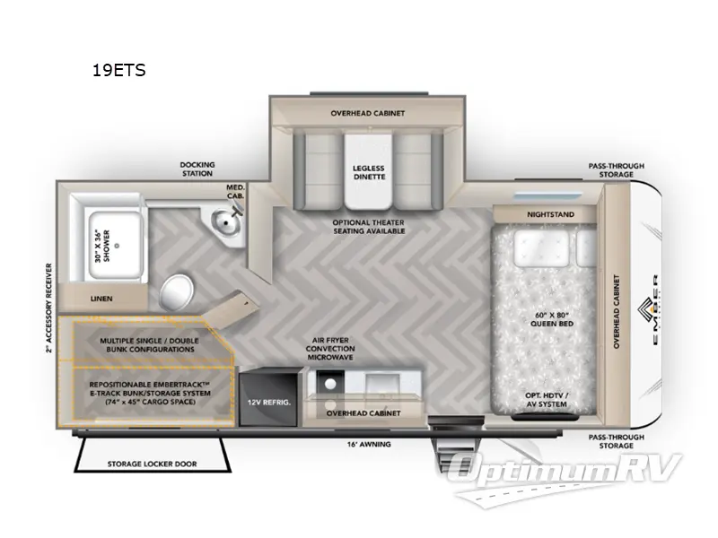 2026 Ember E-Series 19ETS Floorplan Photo
