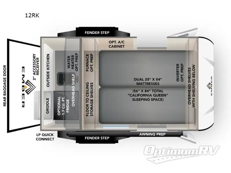2026 Ember E-Series 12RK RV Floorplan Photo