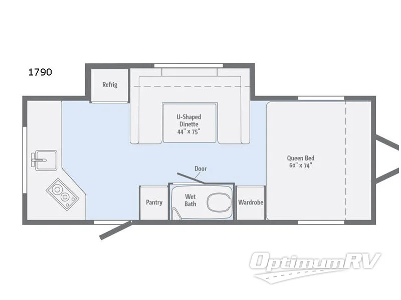2018 Winnebago Towables Winnie Drop 1790 RV Floorplan Photo