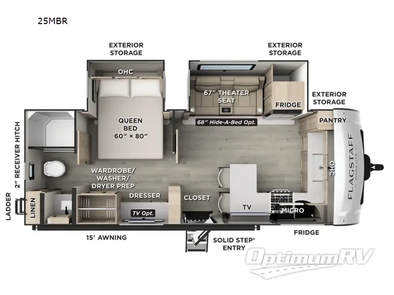 2027 Forest River Flagstaff Micro Lite 25MBR RV Floorplan Photo