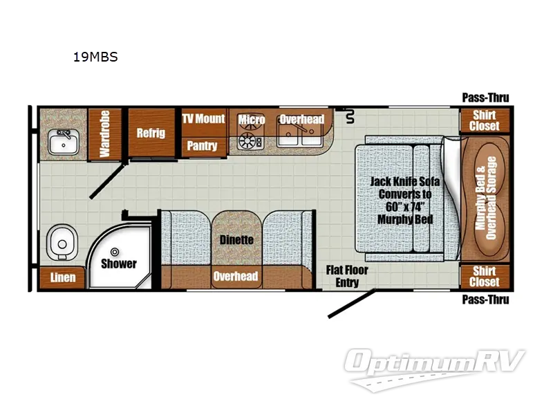 2022 Gulf Stream Vista 19MBS RV Floorplan Photo