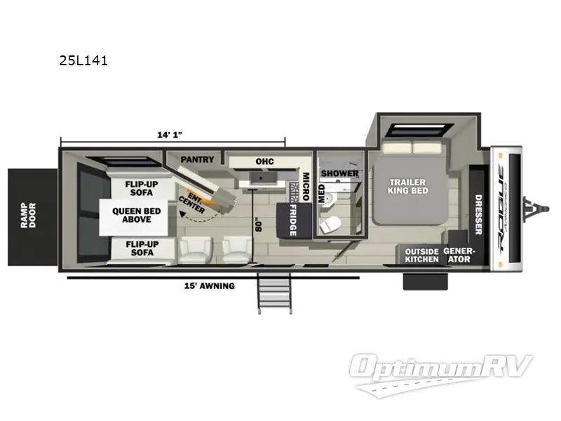 2026 Forest River Vengeance Rogue Armored 25L141 RV Floorplan Photo