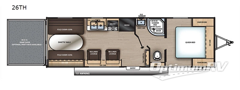 2019 Coachmen Catalina Trail Blazer 26TH RV Floorplan Photo