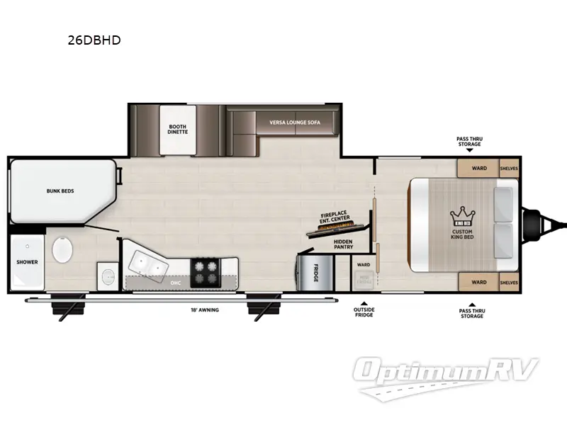 2027 Forest River Wildwood 26DBHD RV Floorplan Photo