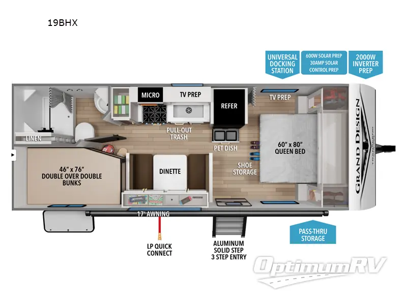 2026 Grand Design Transcend Xplor 19BHX RV Floorplan Photo