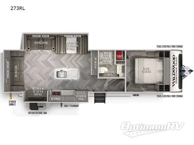 2021 Forest River Wildwood Heritage Glen 273RL RV Floorplan Photo